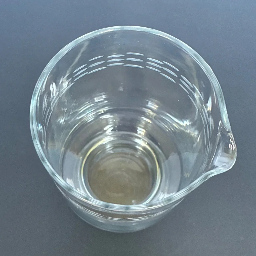 Princess House Crystal Heritage Martini Cocktail Pitcher Etch MCM Barware Retro